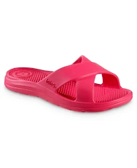 Totes Women's Molded Cross Slide Sandals with Everywear