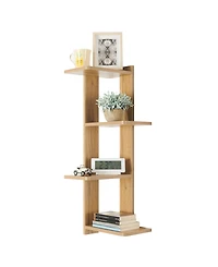 Danya B Alvar Corner 4-Tier Floating Ledge Column Wall Shelf