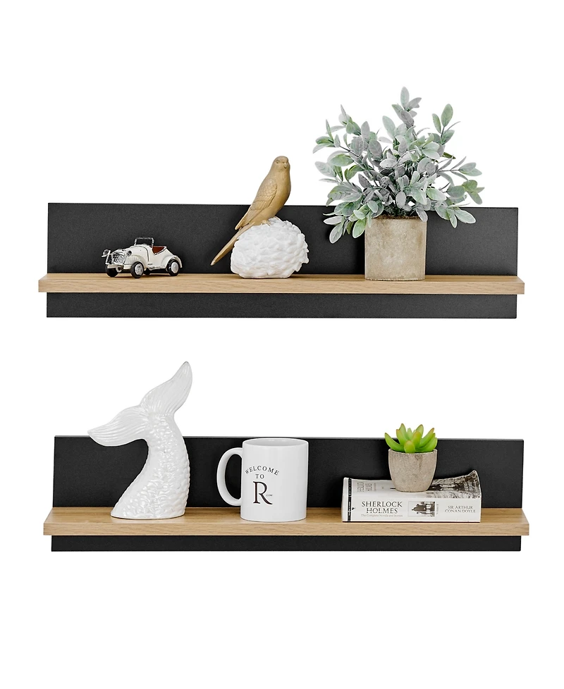 Danya B Repose Display Photo Ledge Shelf, Set of 2