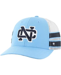 Men's '47 Brand Carolina Blue Distressed North Carolina Tar Heels Straight Eight Adjustable Trucker Hat