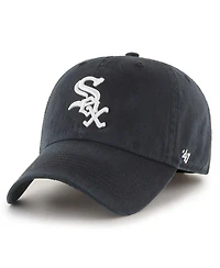 Men's '47 Brand Black Chicago White Sox Franchise Logo Fitted Hat