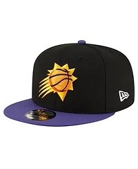 Men's New Era Black, Purple Phoenix Suns Official Team Color 2Tone 9FIFTY Snapback Hat