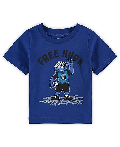 Baby Boys and Girls Blue San Jose Earthquakes Free Hugs Mascot T-shirt