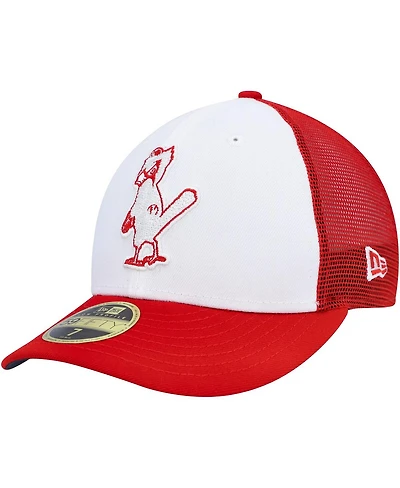 Men's New Era White, Red St. Louis Cardinals 2023 On-Field Batting Practice Low Profile 59FIFTY Fitted Hat