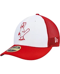 Men's New Era White, Red St. Louis Cardinals 2023 On-Field Batting Practice Low Profile 59FIFTY Fitted Hat