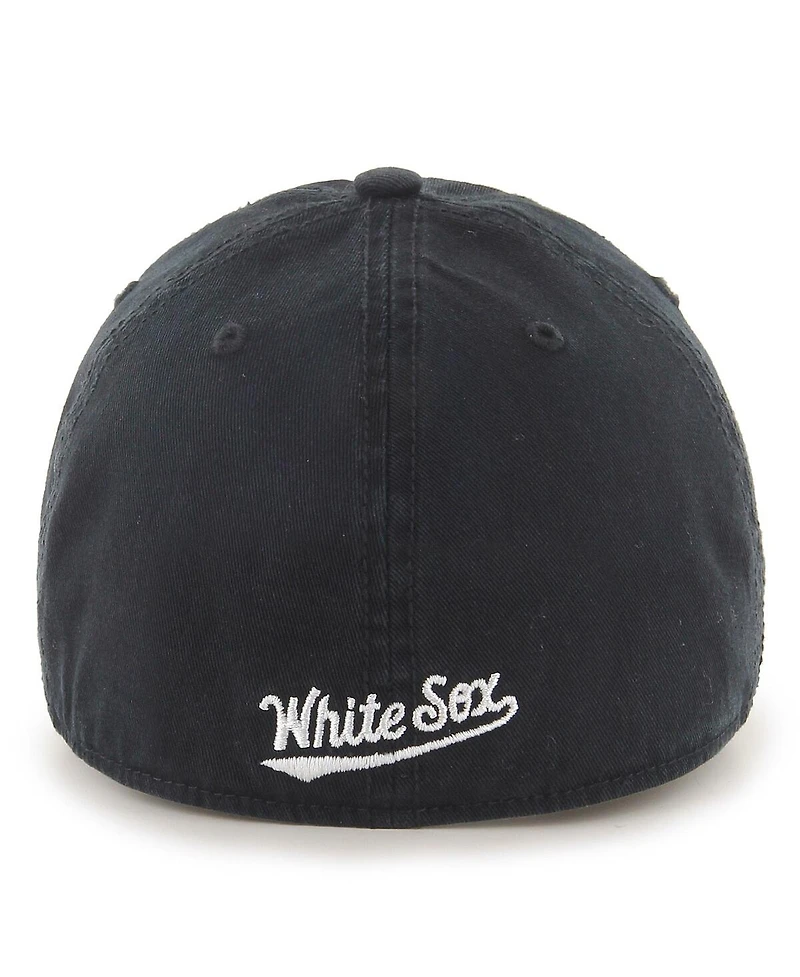 Men's '47 Brand Black Chicago White Sox Franchise Logo Fitted Hat
