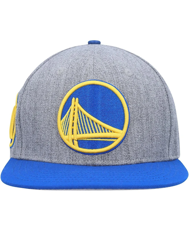 Men's Pro Standard Gray, Royal Golden State Warriors Classic Logo Two-Tone Snapback Hat