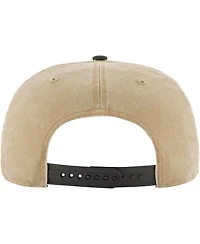 Men's '47 Brand Khaki, Black Distressed Miami Heat Chilmark Captain Snapback Hat