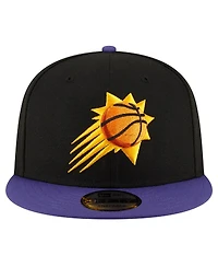 Men's New Era Black, Purple Phoenix Suns Official Team Color 2Tone 9FIFTY Snapback Hat