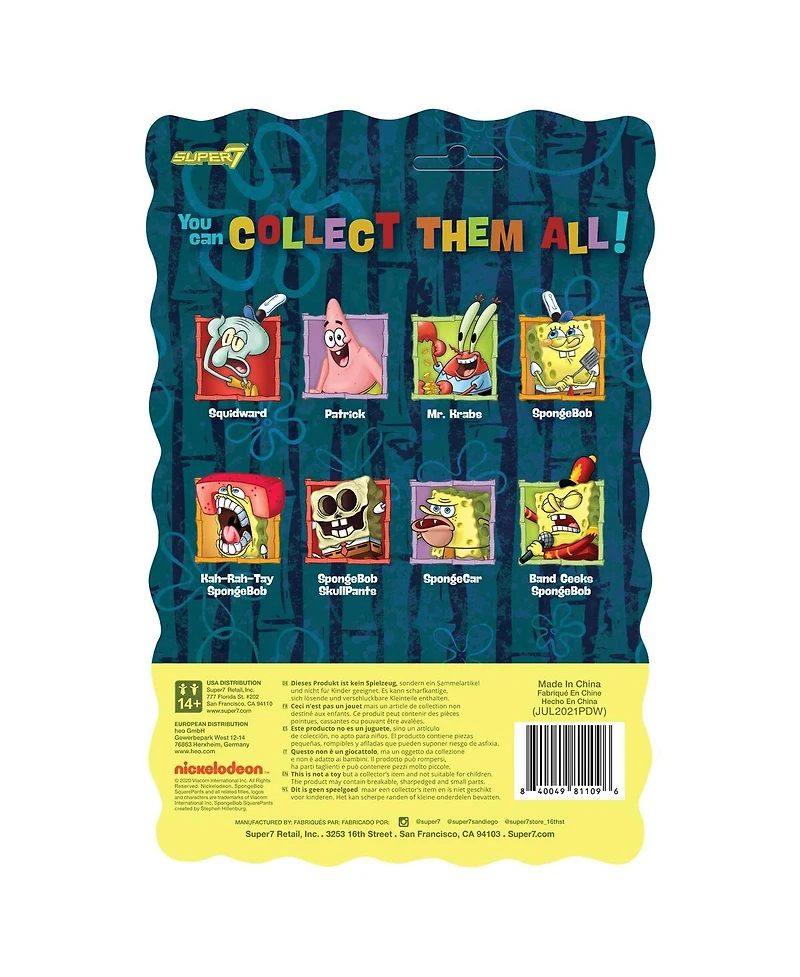 Super 7 SpongeBob Square Pants SpongeGar Reaction Figure - Wave 2