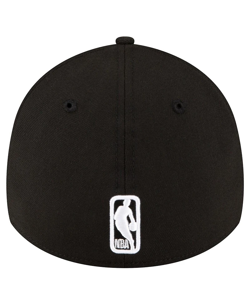 Men's New Era Black Sacramento Kings Logo 39THIRTY Flex Hat