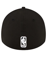 Men's New Era Black Sacramento Kings Logo 39THIRTY Flex Hat