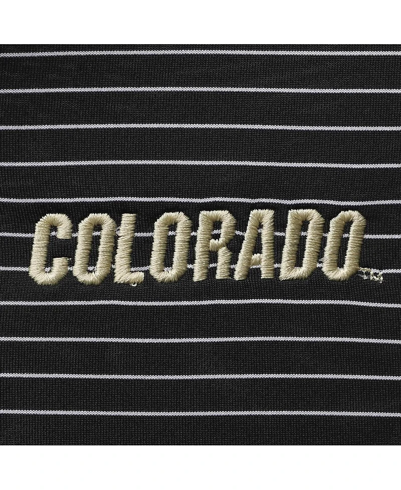 Men's Nike Black Colorado Buffaloes Stadium Stripe Performance Team Polo Shirt