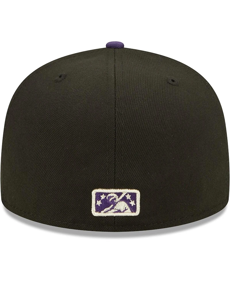 Men's New Era Black Albuquerque Isotopes Alternate Logo 2 Authentic Collection 59FIFTY Fitted Hat