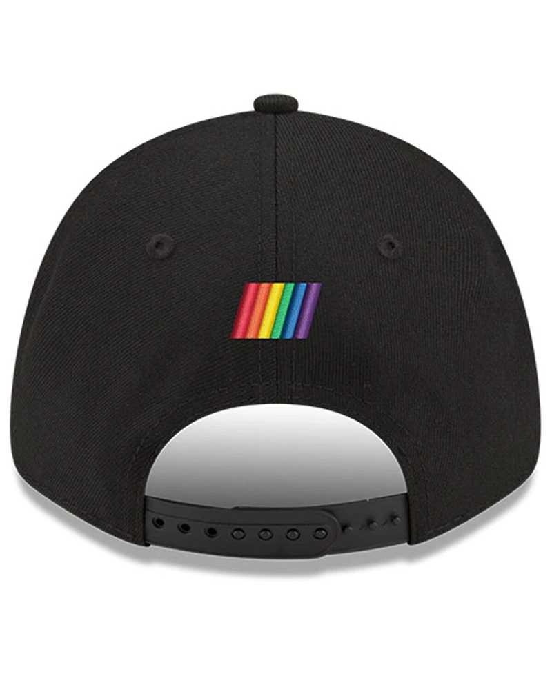Men's New Era Black Nascar Yaaascar Pride 9FORTY Snapback Adjustable Hat
