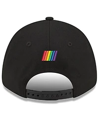 Men's New Era Black Nascar Yaaascar Pride 9FORTY Snapback Adjustable Hat