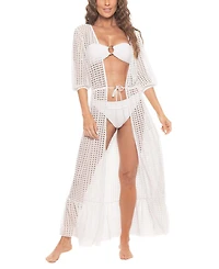 Guria Beachwear Women's Lattice Duster Cover-up