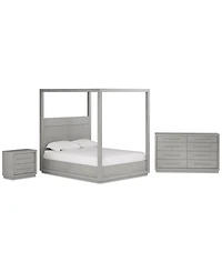 Tivie 3pc Bedroom Set (Full Canopy Bed + Dresser Nightstand), Created for Macy's