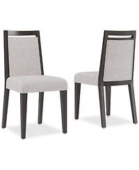 Tivie 2 Pc Wood Dining Chair Set, Created for Macy's