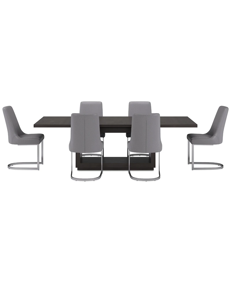 Tivie Pc Dining Set (Rectangular Table + Chairs