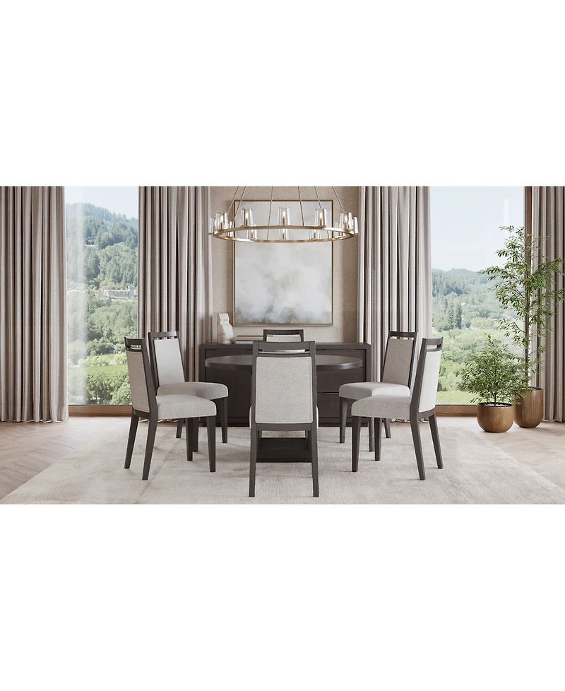Tivie 7 Pc Dining Set (Round Table + 6 Chairs), Created for Macy's