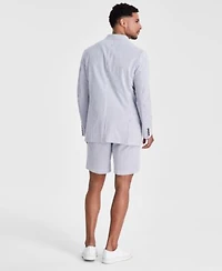 Club Room Mens Regular Fit Seersucker Blazer 9 Seersucker Shorts Sweater Knit Polo Shirt Created For Macys