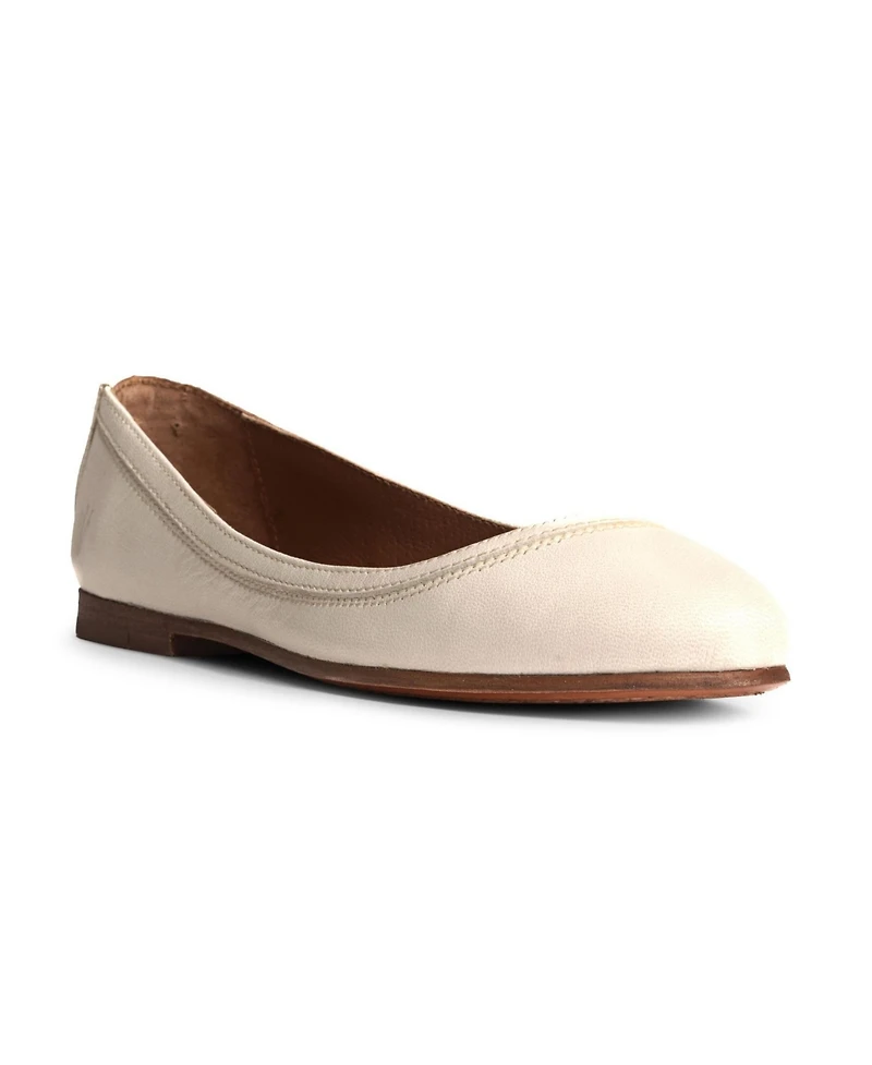Frye Women's Carson Leather Ballet Flats - White