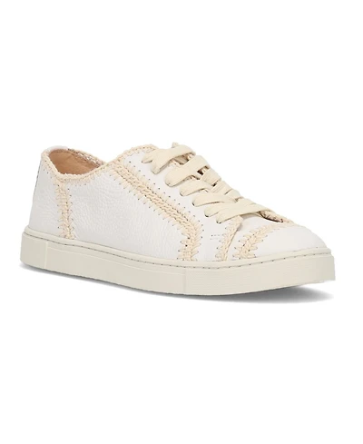Frye Women's Ivy Crochet Low Lace Up Leather Sneakers