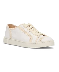 Frye Women's Ivy Crochet Low Lace Up Leather Sneakers