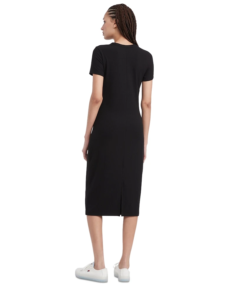 Tommy Jeans Women's Ribbed Bodycon Midi Dress