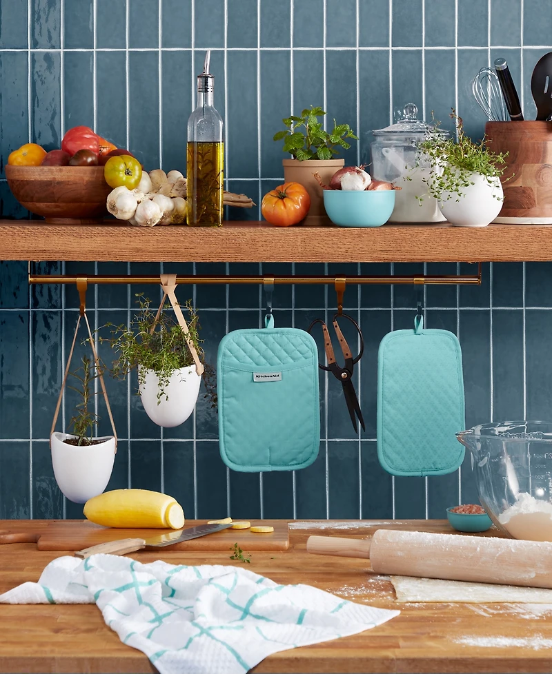 KitchenAid Asteroid Cotton Pot Holder, 2Pk, 7" x 10"