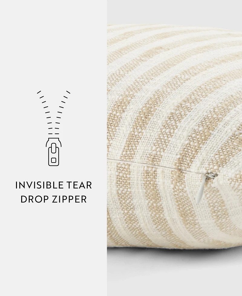 ienjoy Home Yarn Dyed Thin Stripe Decorative Pillow, 20" x 20"