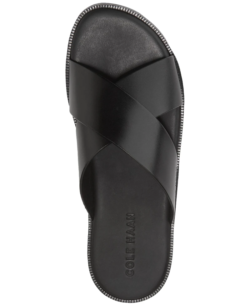 Cole Haan Men's Nantucket Cross Strap Slip-On Slide Sandals