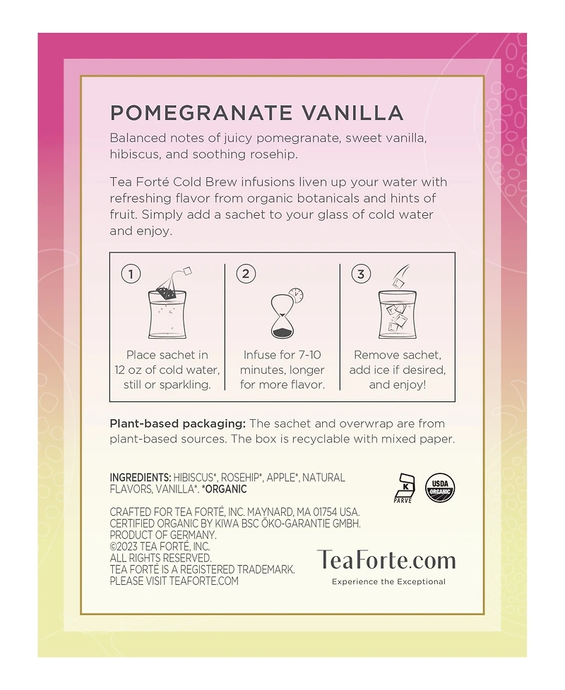 Tea Forte Cold Brew Duo and Poom Cup Tea Bundle, 4 Piece