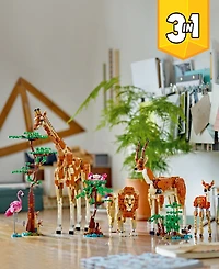 Lego Creator 3 in 1 Wild Safari Animals Set, Giraffe, Gazelles or Lion Toy 31150, 780 Pieces