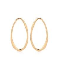 Ettika Hammered 18K Gold-Plated Large Oval Earrings