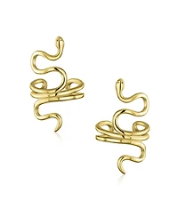 Bling Jewelry Helix Climber Crawler Snake Serpent Clip On Wrap Wire Cartilage Lobe Ear Cuff Earrings .925 Sterling Silver