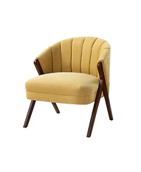 Ibhar Mid-century Barrel Accent Chair with Vertical Channel-tufted Back