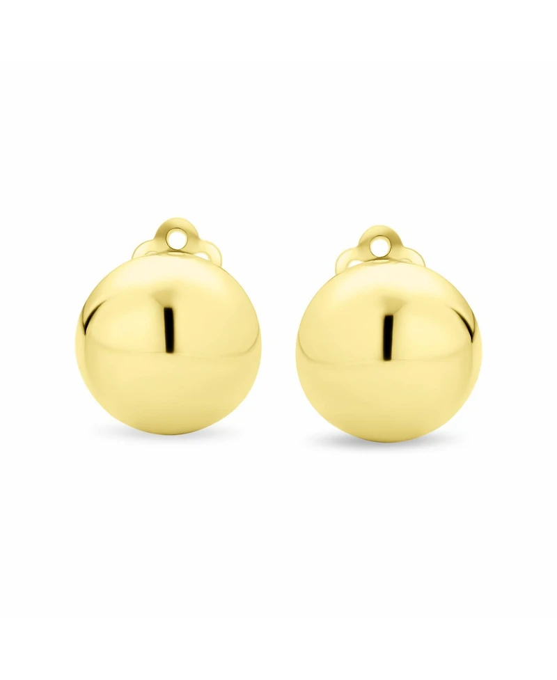Bling Jewelry Simple Basic Half Round Ball Clip On Earrings Button Style Alloy Sterling Silver .50 Diameter