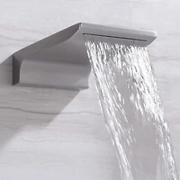 Casainc Doux Wall Mounted Waterfall Tub Spout with Diverter and Handheld Shower Head