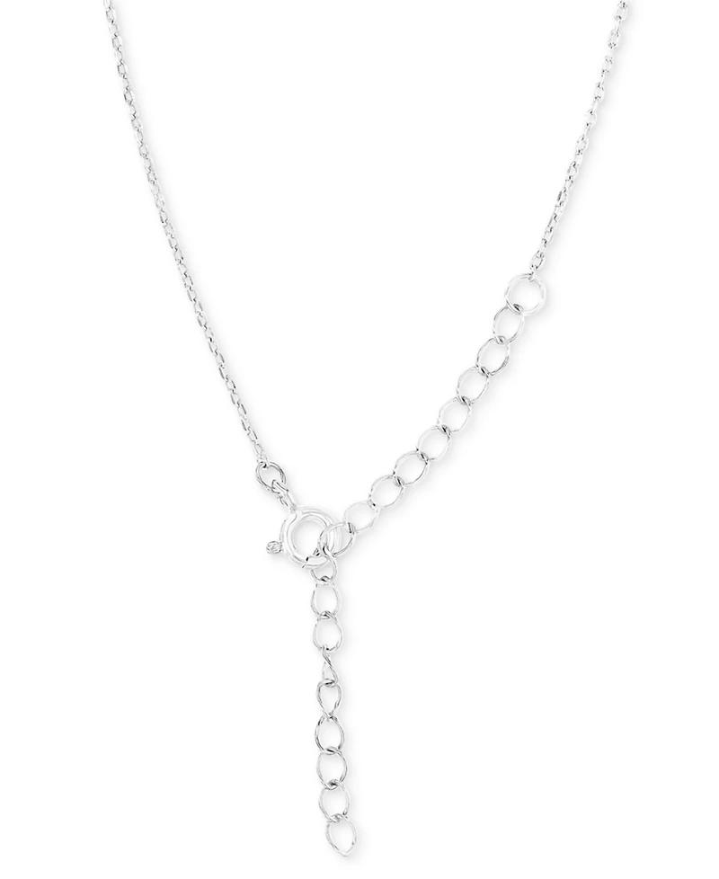 Amethyst (1-1/20 ct. t.w.) & Lab-Grown White Sapphire (1/2 Oval Halo Birthstone Pendant Necklace Sterling Silver, 16" + 2" extender (Also