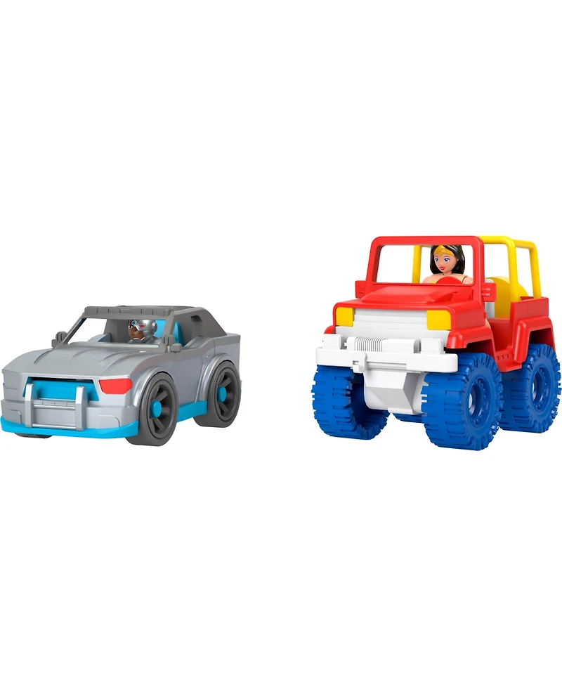 Imaginext Dc Super Friends Batman Gift Set with Wonder Woman and Cyborg Preschool Toy, 9 Piece