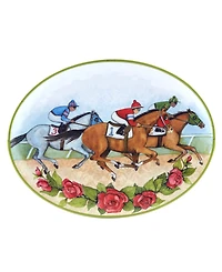 Certified International Derby Day At The Races 3 Pc Melamine Serving Set