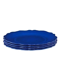 Certified International Blue Indigo Crackle Set of 4 Salad Plate 9", Service For 4