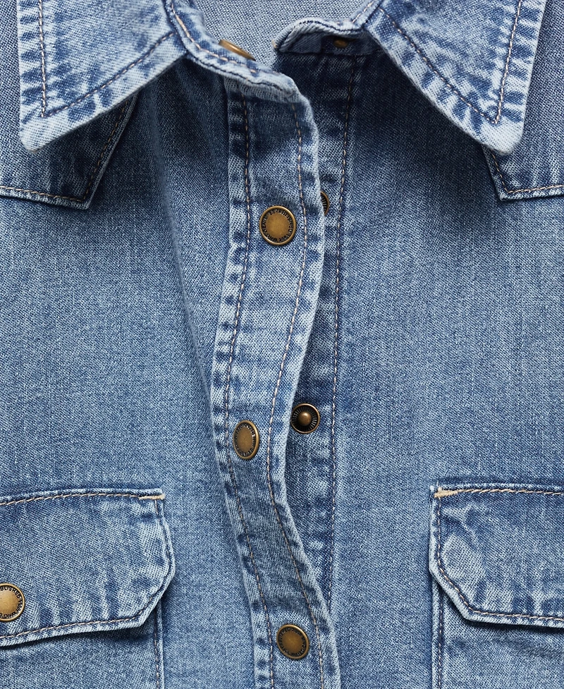 Mango Women's Chest-Pocket Denim Shirt