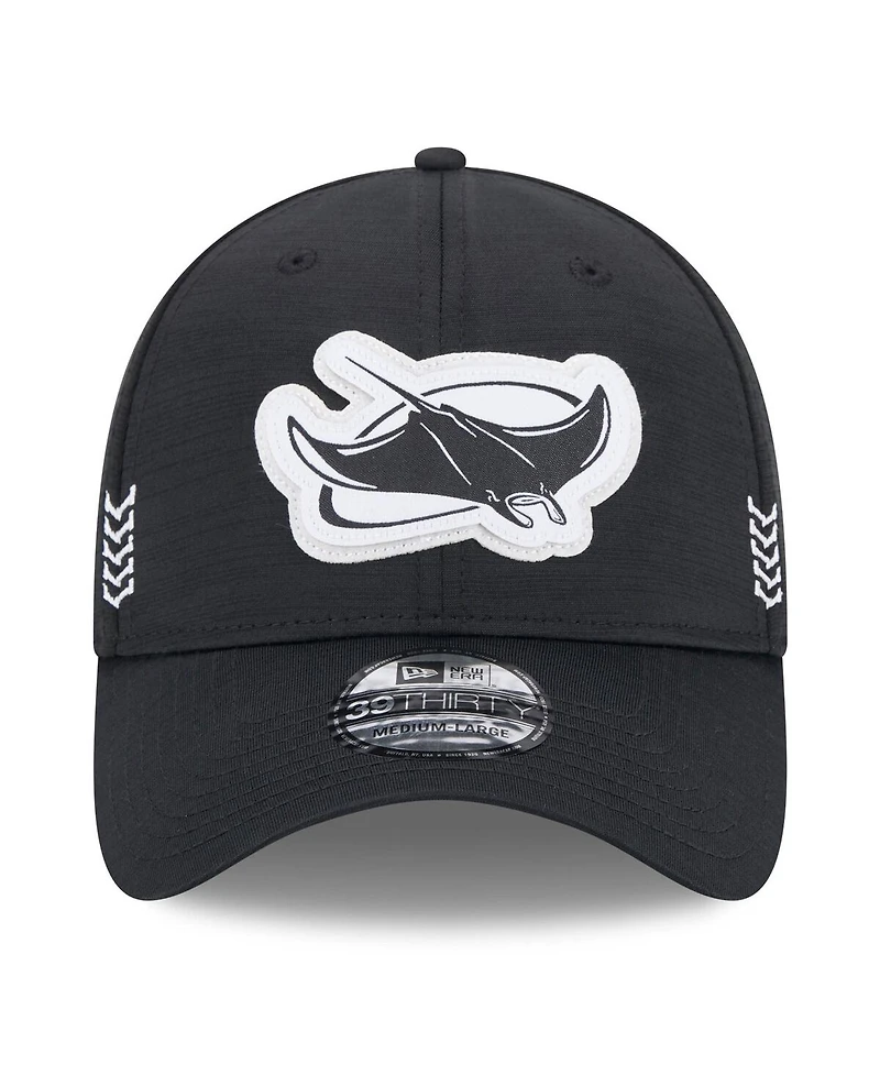 Men's New Era Black Tampa Bay Rays 2024 Clubhouse 39THIRTY Flex Fit Hat