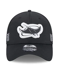 Men's New Era Black Tampa Bay Rays 2024 Clubhouse 39THIRTY Flex Fit Hat
