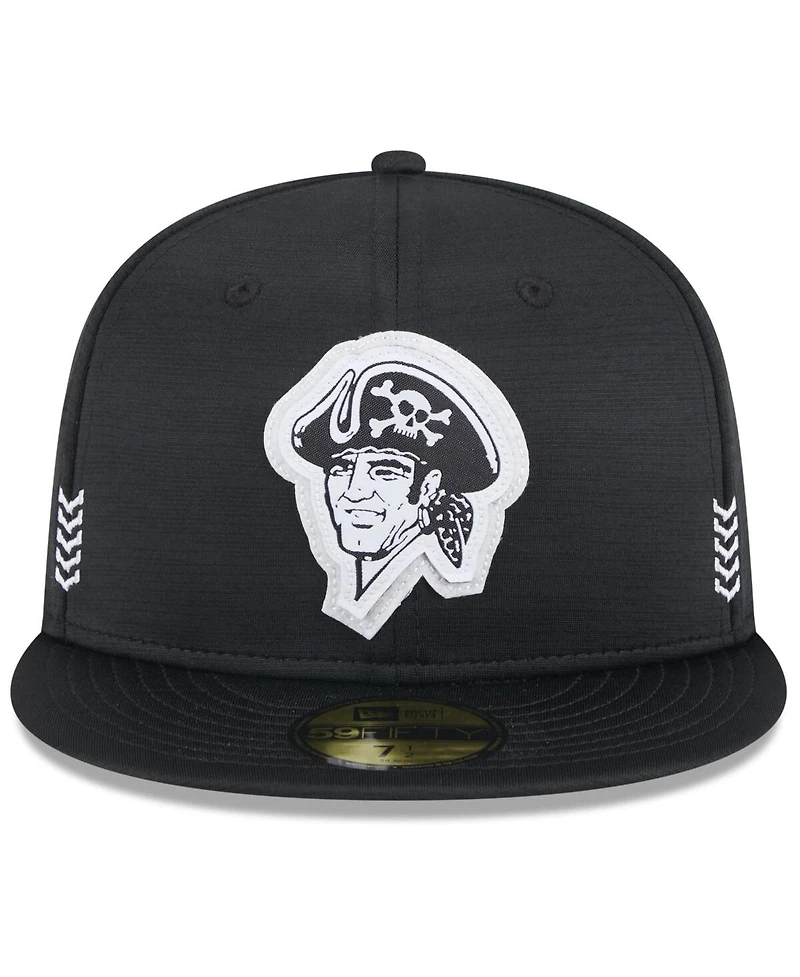 Men's New Era Black Pittsburgh Pirates 2024 Clubhouse 59FIFTY Fitted Hat