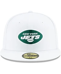 Men's New Era White New York Jets Omaha 59FIFTY Fitted Hat