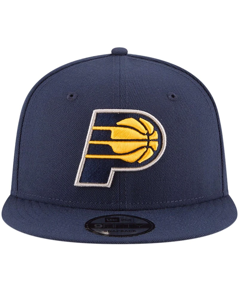 Men's New Era Navy Indiana Pacers Official Team Color 9FIFTY Snapback Hat